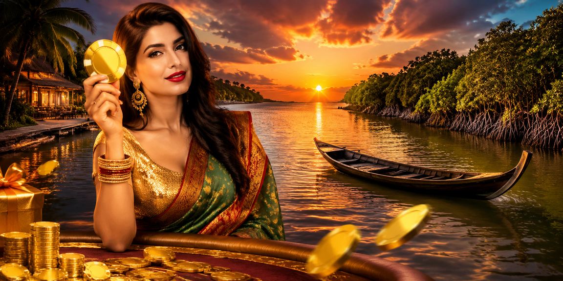 সুন্দরবনের সৈকতে মোবাইলে বেটিং অ্যাপ ব্যবহার করছেন একজন ব্যবহারকারী